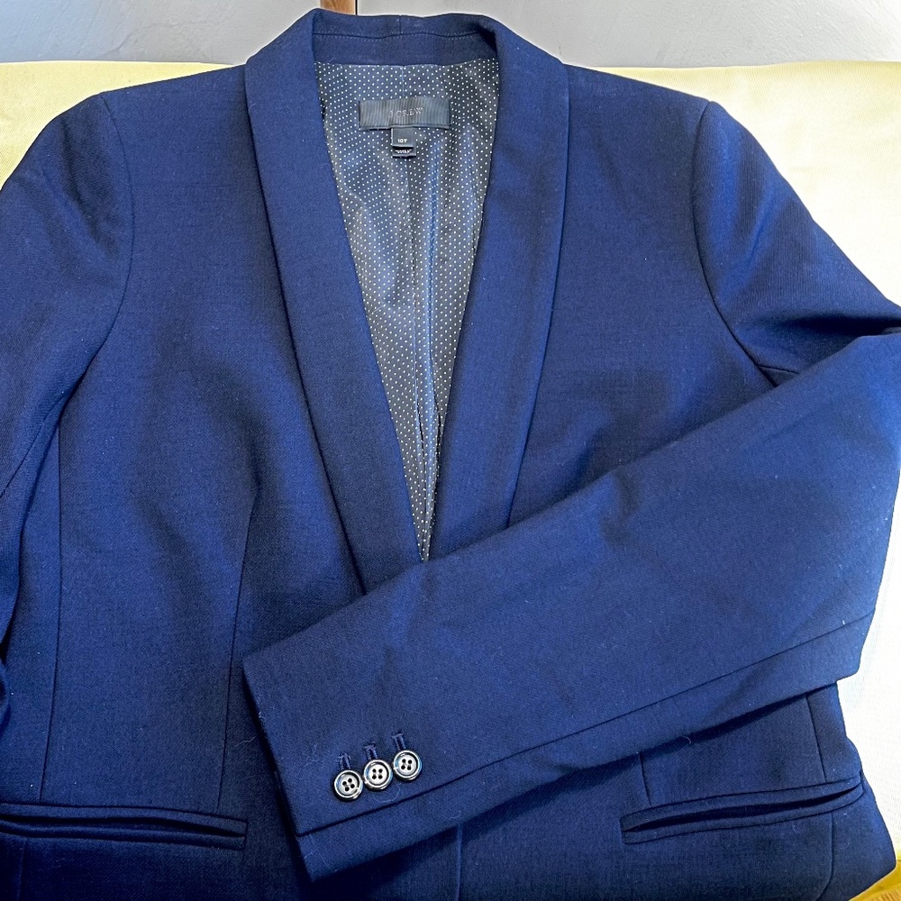 J. Crew Women's Navy Blazer, Size XT